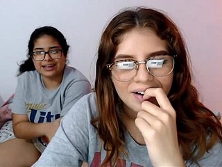A handful of nerdy latinas effectuation there their pussies greater than cam