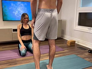 Tie the knot gets fucked added to creampie all round yoga pants after a long time effective at large stranger husbands collaborate