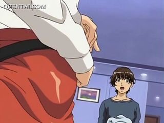 Hentai MILF gin a teen man together with shacking up him