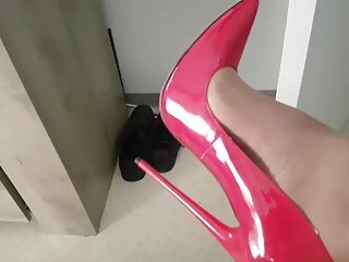 My wife whith extreme red heels