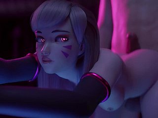 Overwatch Babe in arms DVA Gets Fuck และ Creampie (นิเมชั่น)
