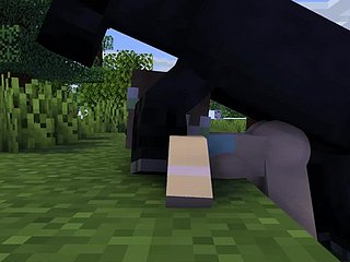 Minecraft- Beliau fucked oleh kuda dan Valentino